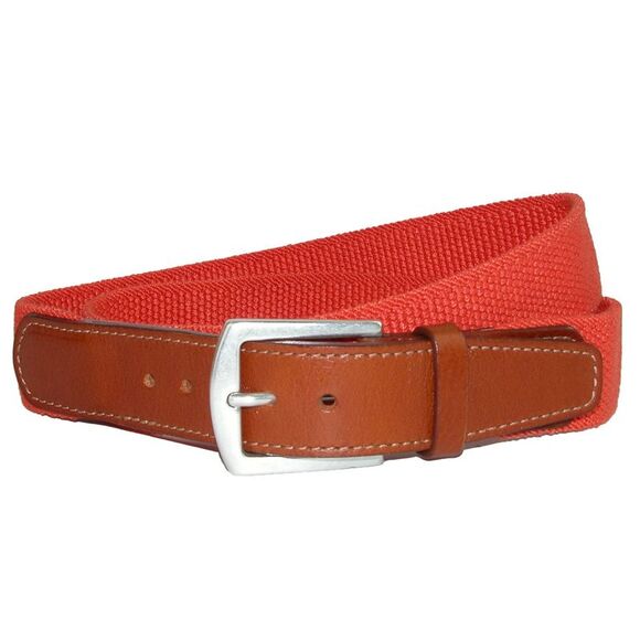 CrookhornDavis Men's Newport Pique Cotton Woven Elastic Belt - Picture 1 of 2